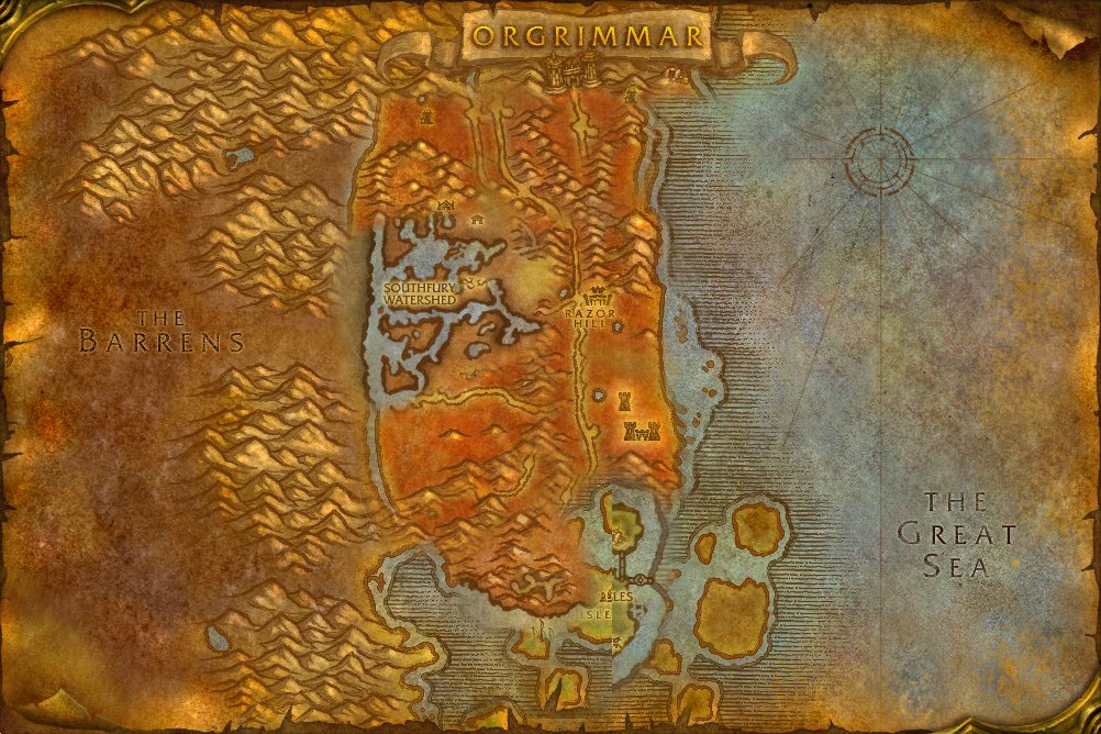 Durotar map