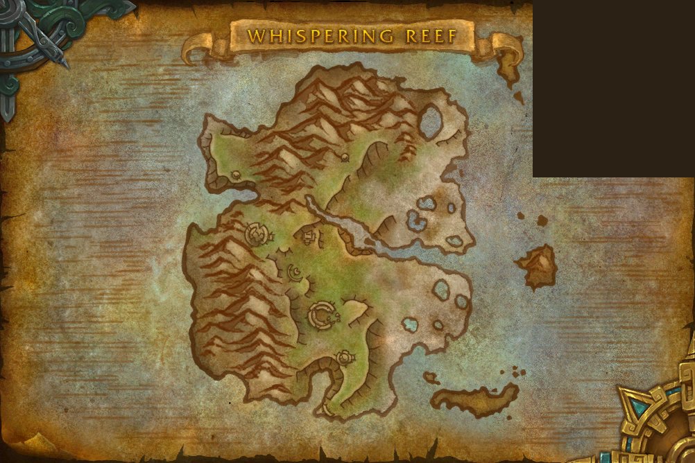 Whispering Reef map