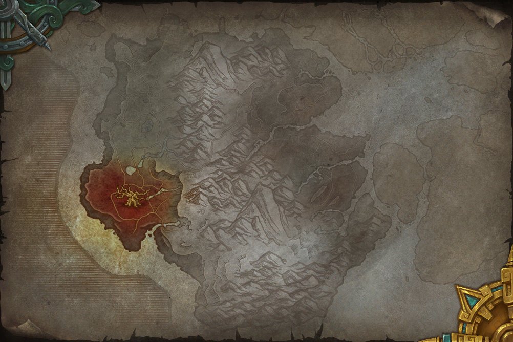 Thros, The Blighted Lands map