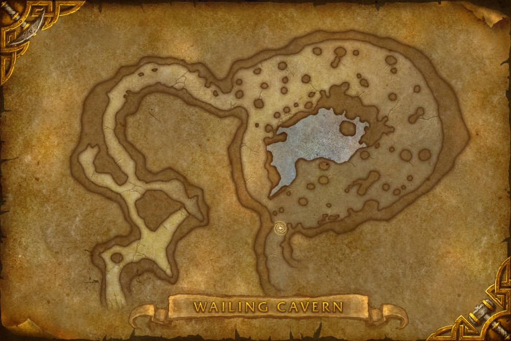 Wailing Caverns map