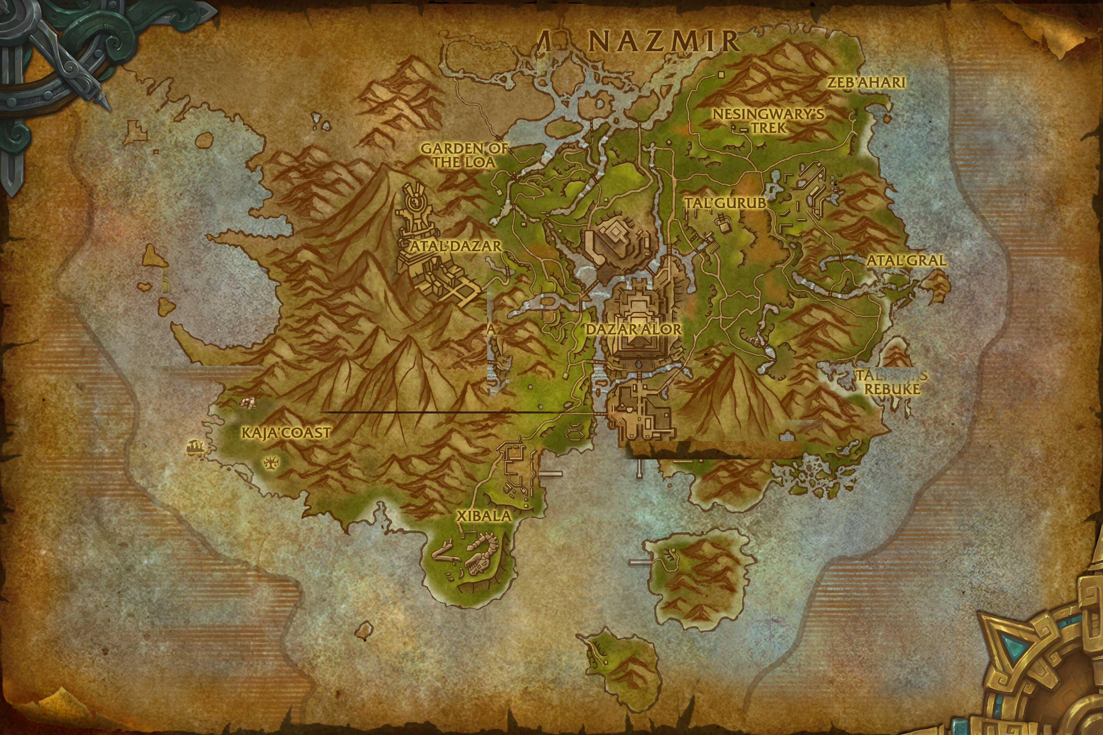 Zuldazar map