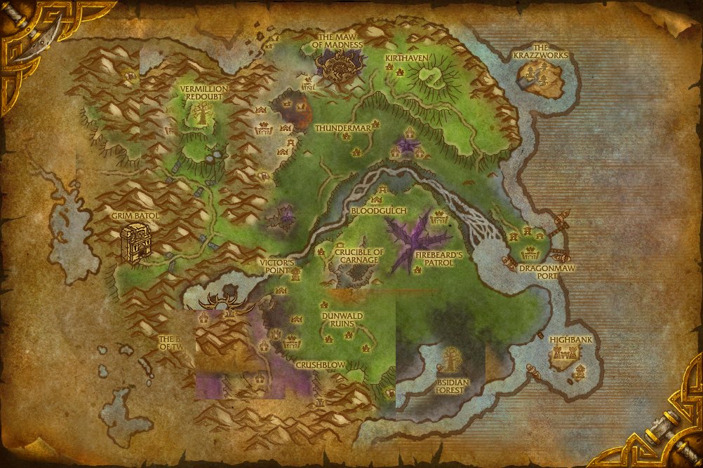 Twilight Highlands map