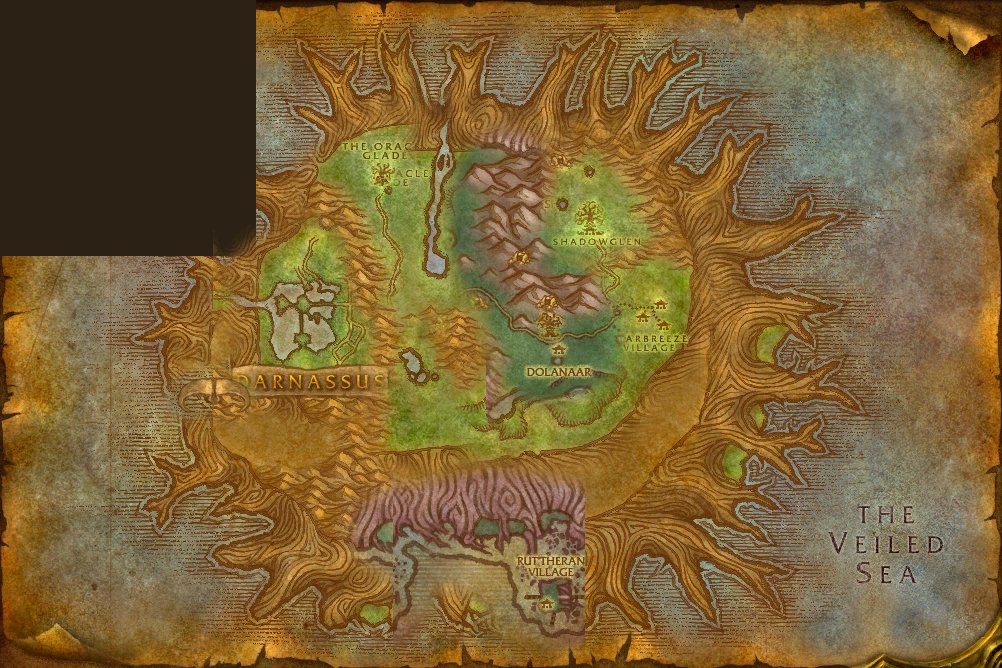 Teldrassil map