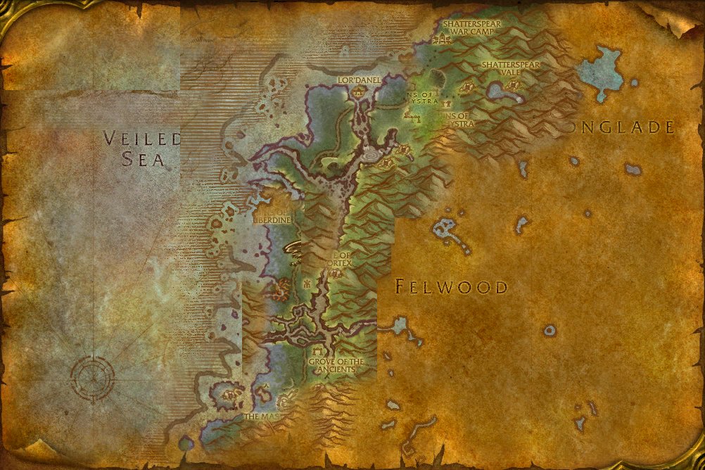 Darkshore map