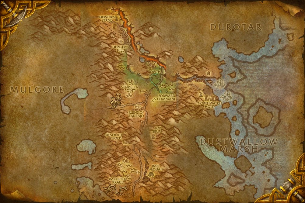 Southern Barrens map