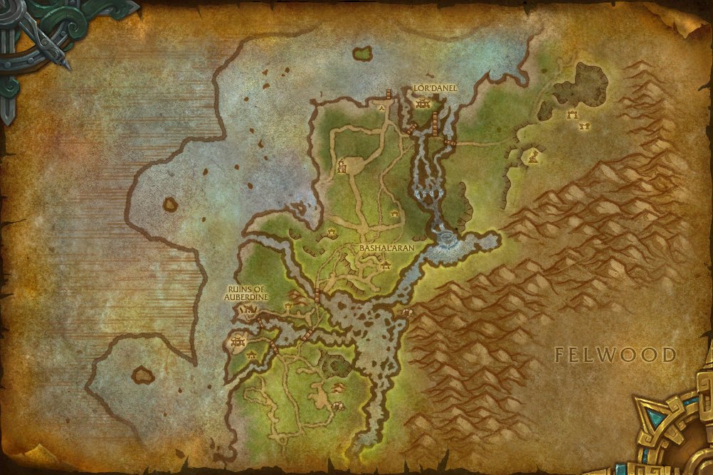 Darkshore map