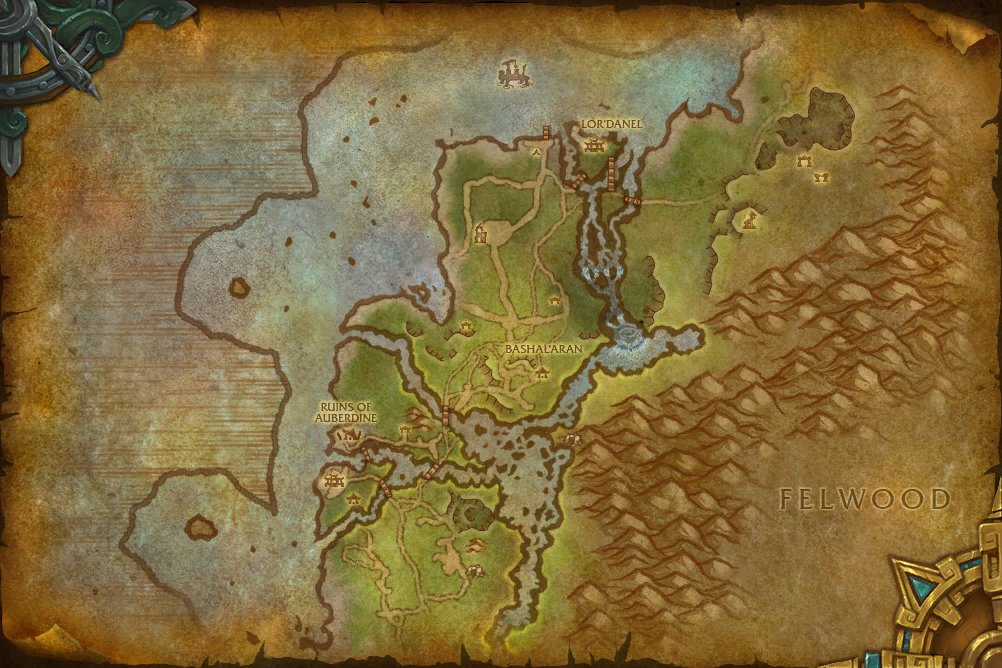 Darkshore map