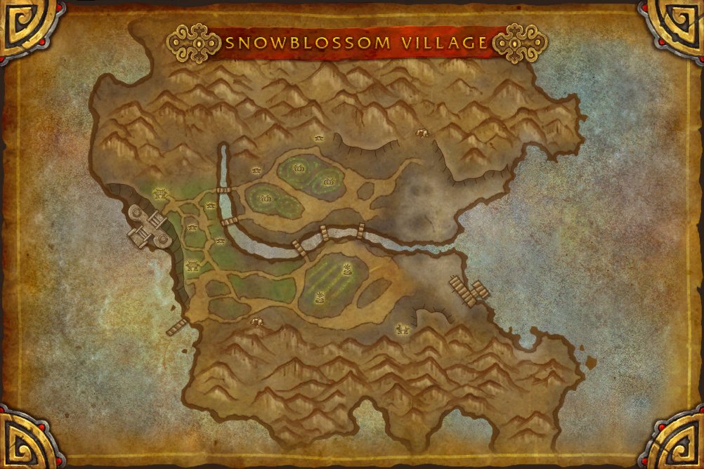 Snowblossom Village map