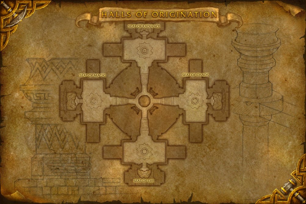 Halls of Origination map