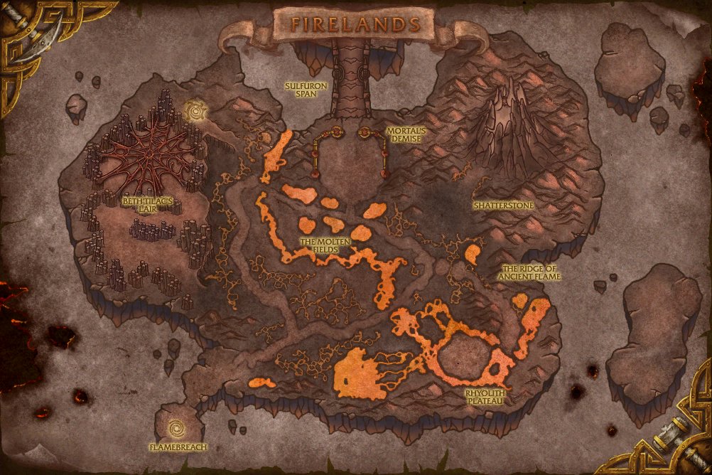 Firelands map