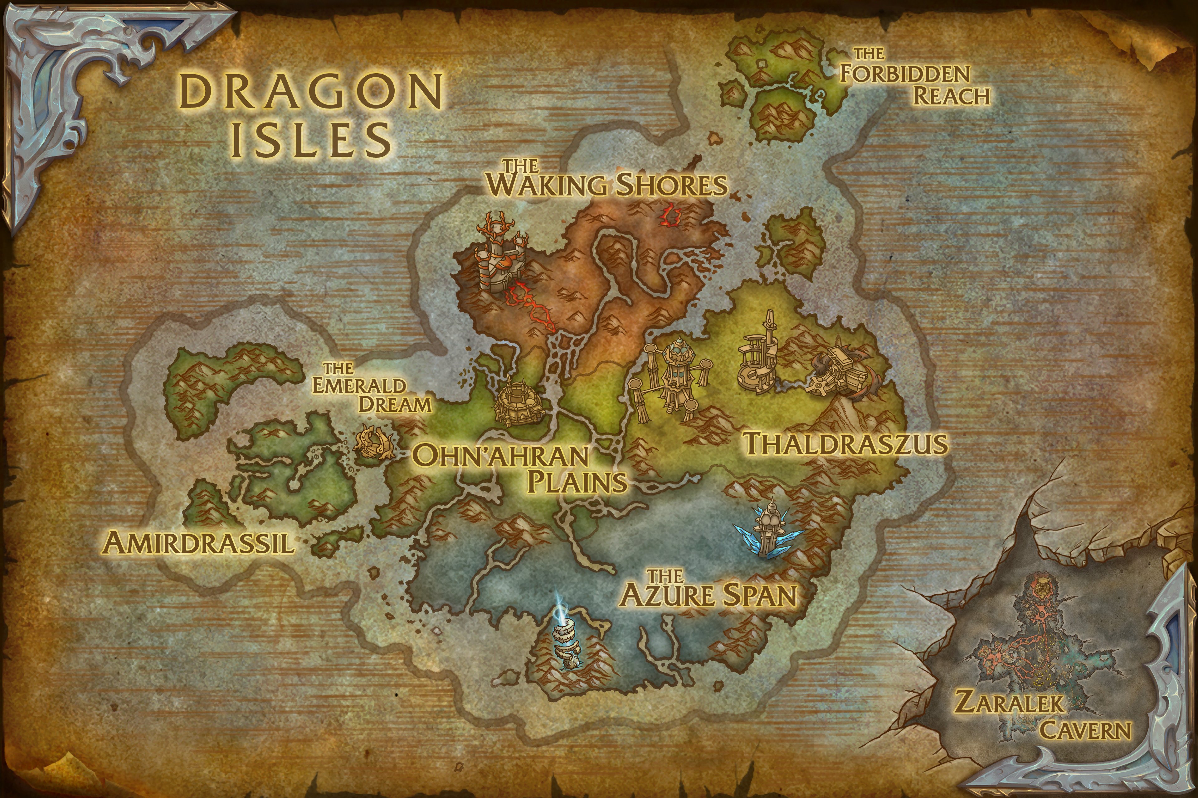 Dragon Isles map