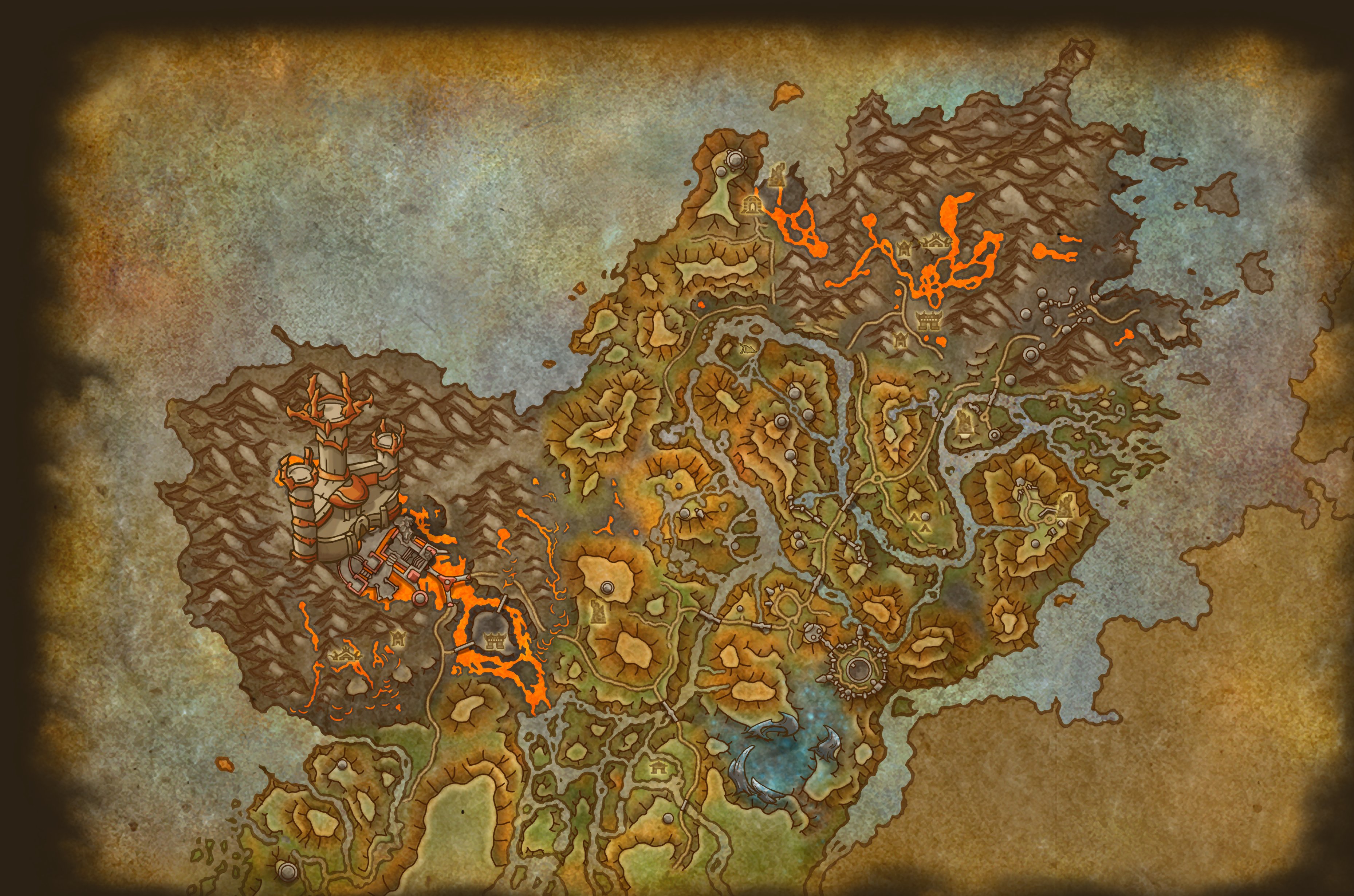 The Waking Shores map