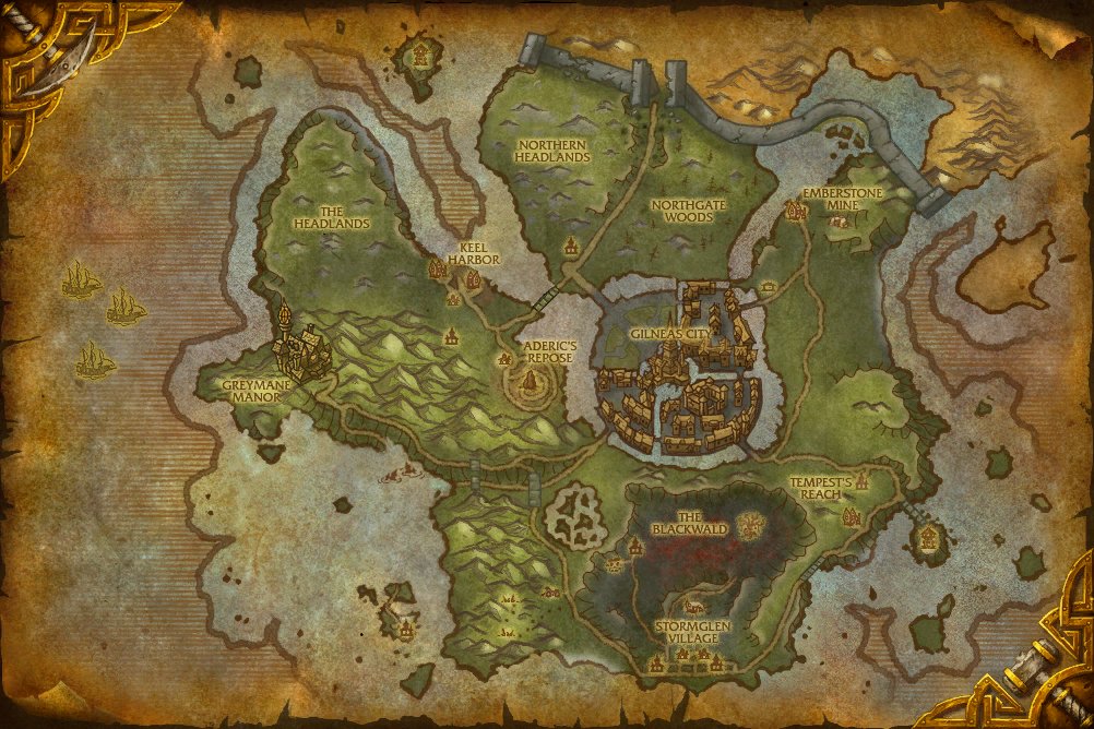 Ruins of Gilneas map