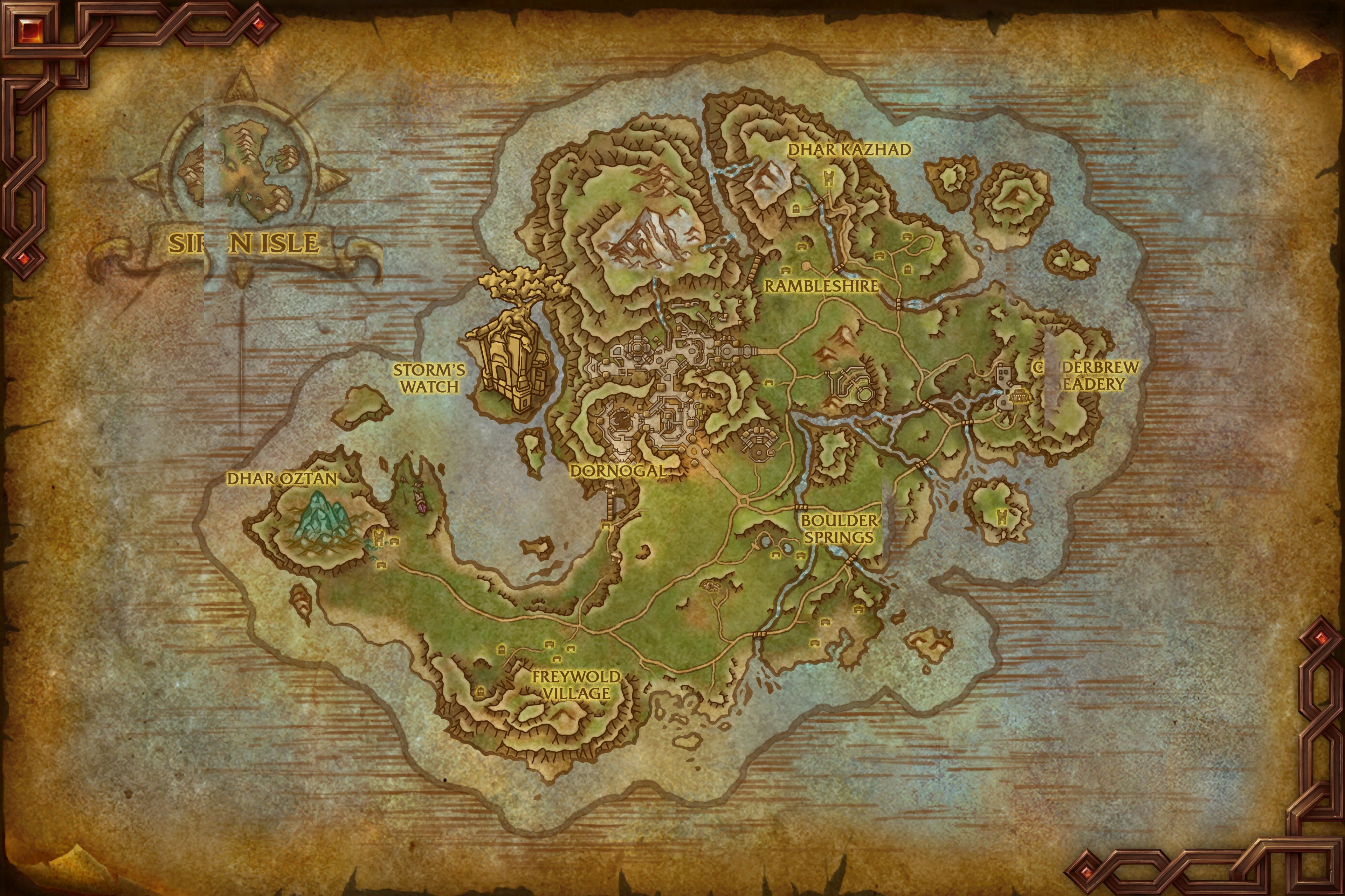 Isle of Dorn map