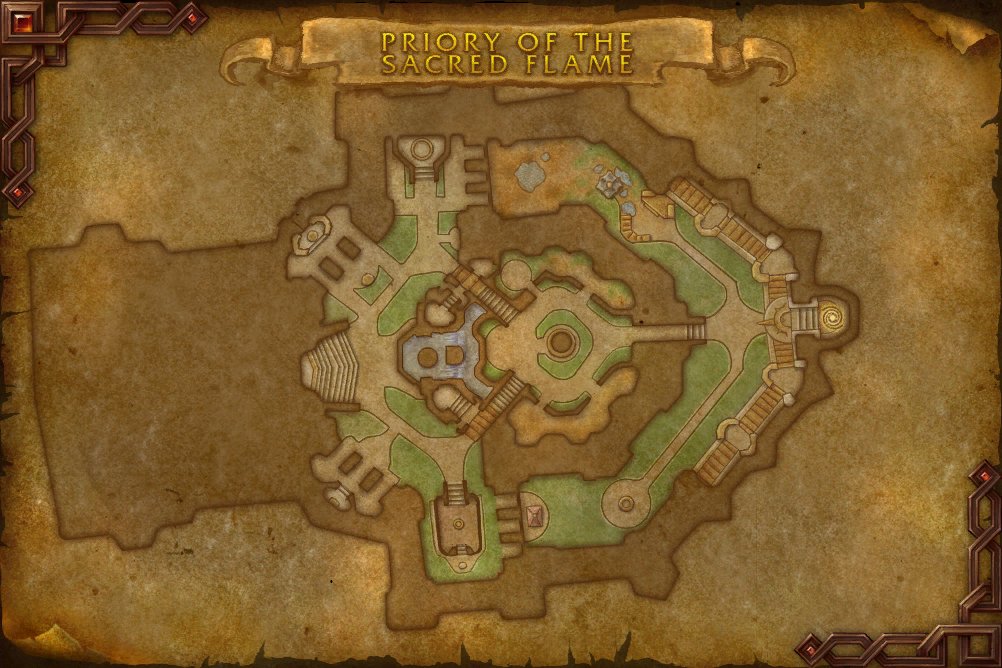 Priory of the Sacred Flame map
