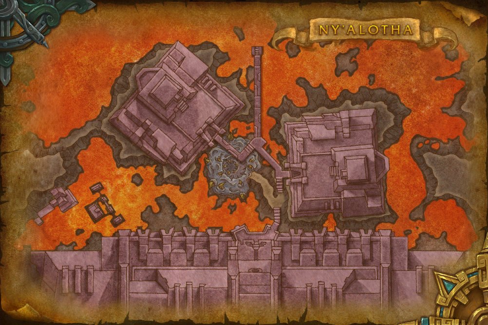 Ny'alotha, the Waking City map