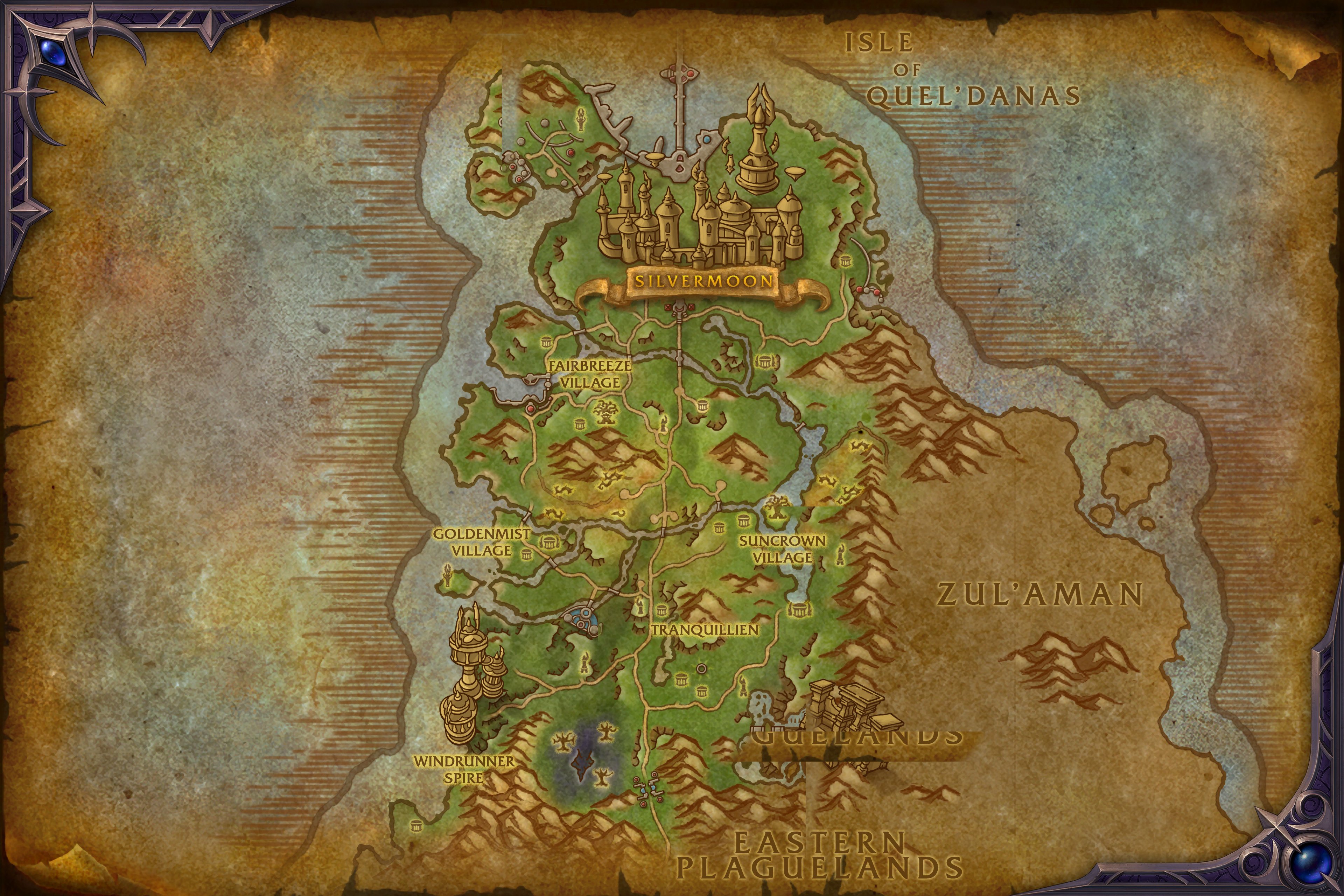 Eversong Woods map