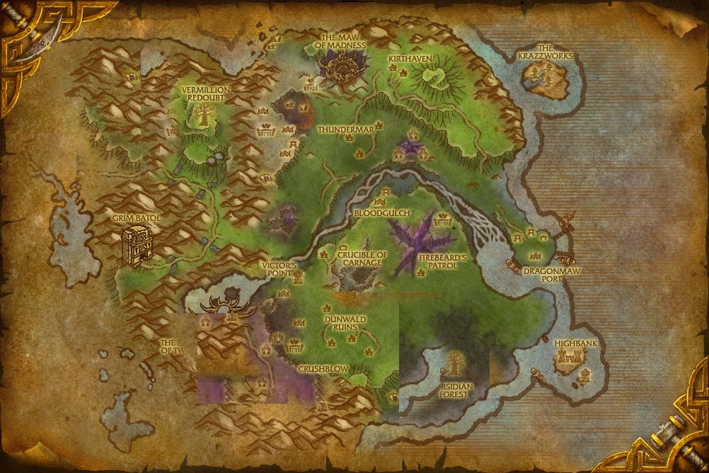 Twilight Highlands map