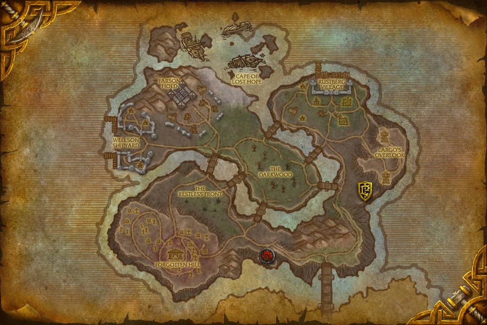 Tol Barad Peninsula map