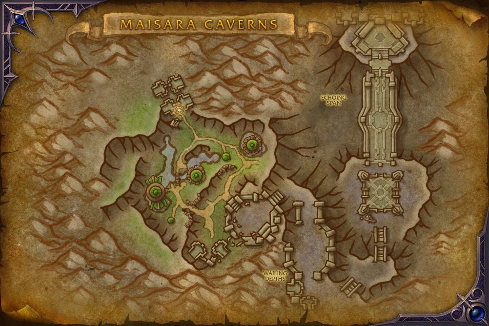 Maisara Caverns map