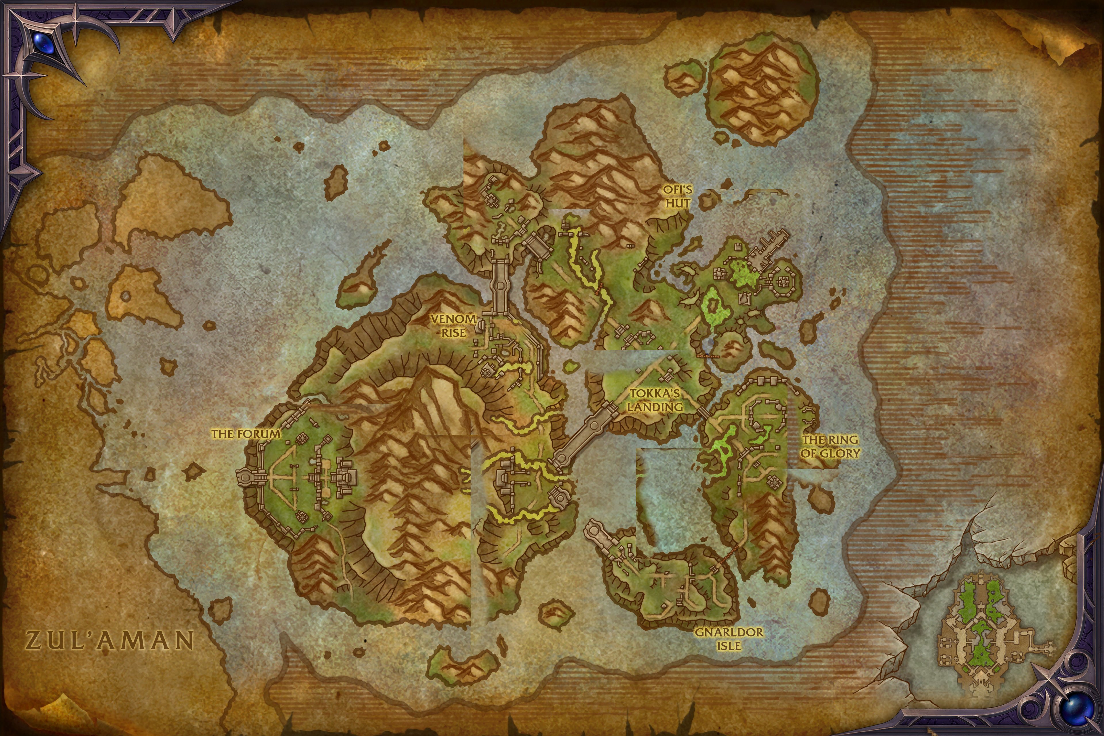 The Coiled Isle map
