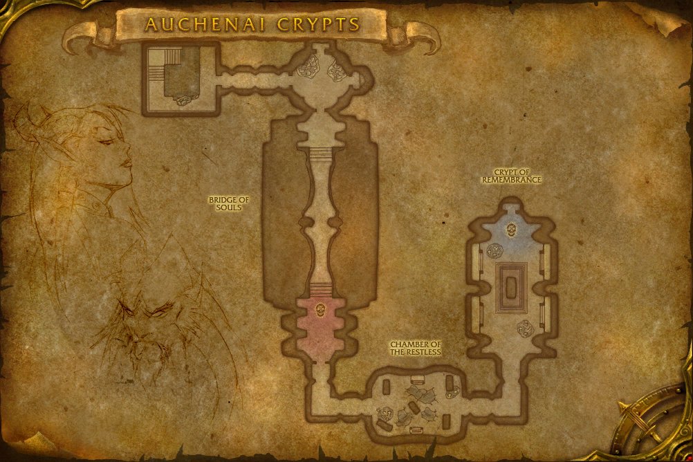 Auchenai Crypts map
