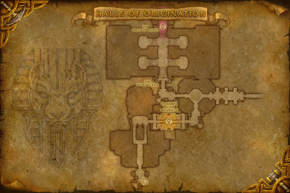 Halls of Origination map