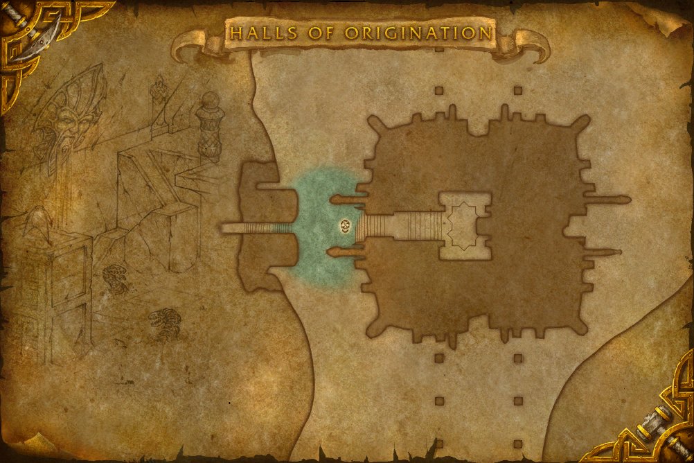 Halls of Origination map