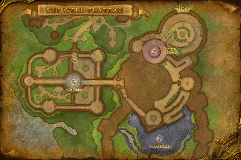Sunwell Plateau map
