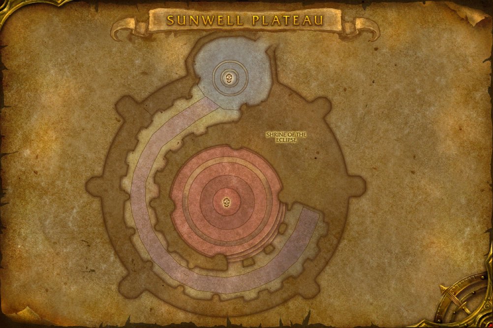 Sunwell Plateau map