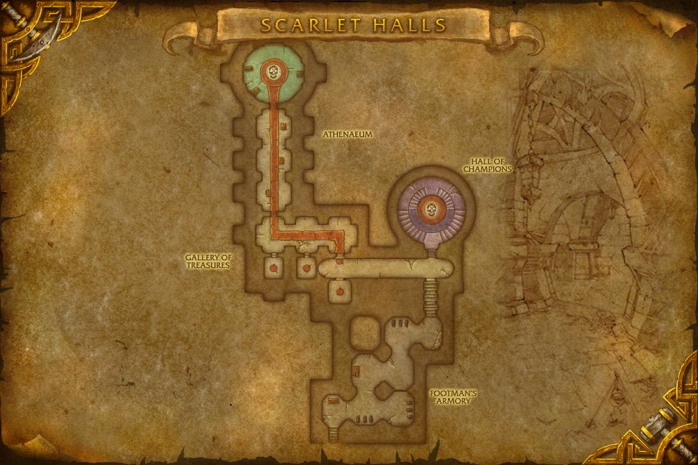 Scarlet Halls map