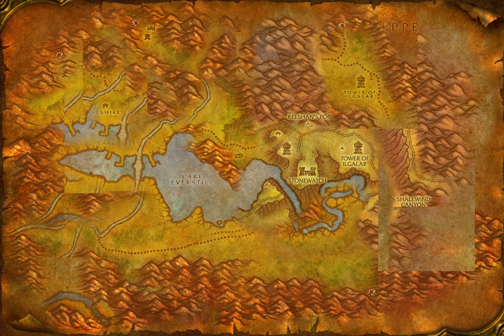 Redridge Mountains map