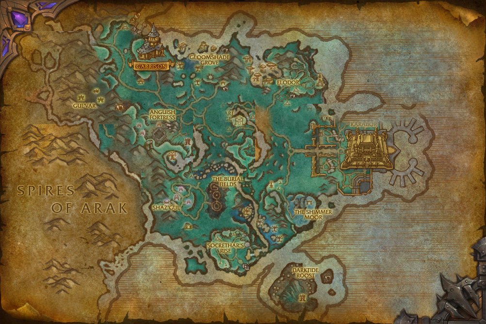 Shadowmoon Valley map