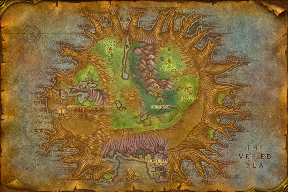 Teldrassil map