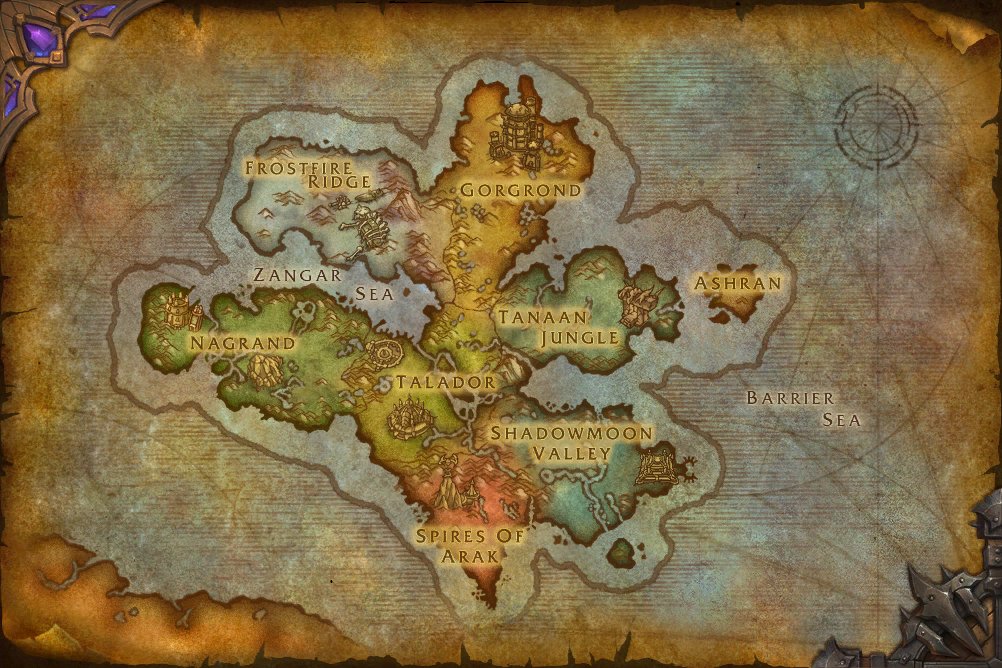 Draenor map
