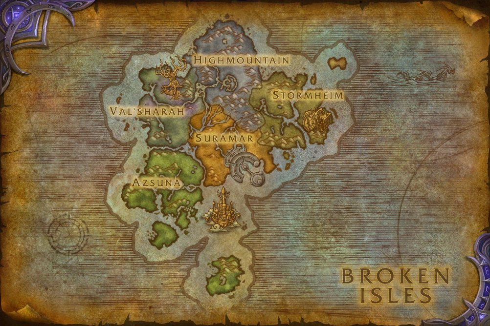 Broken Isles map