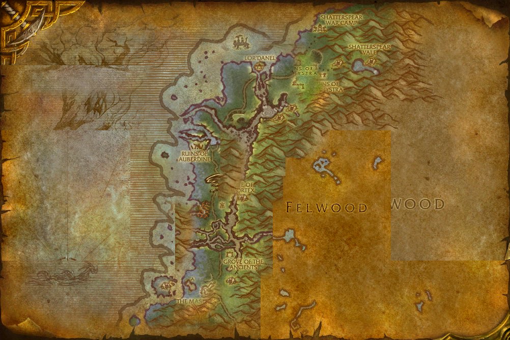Darkshore map