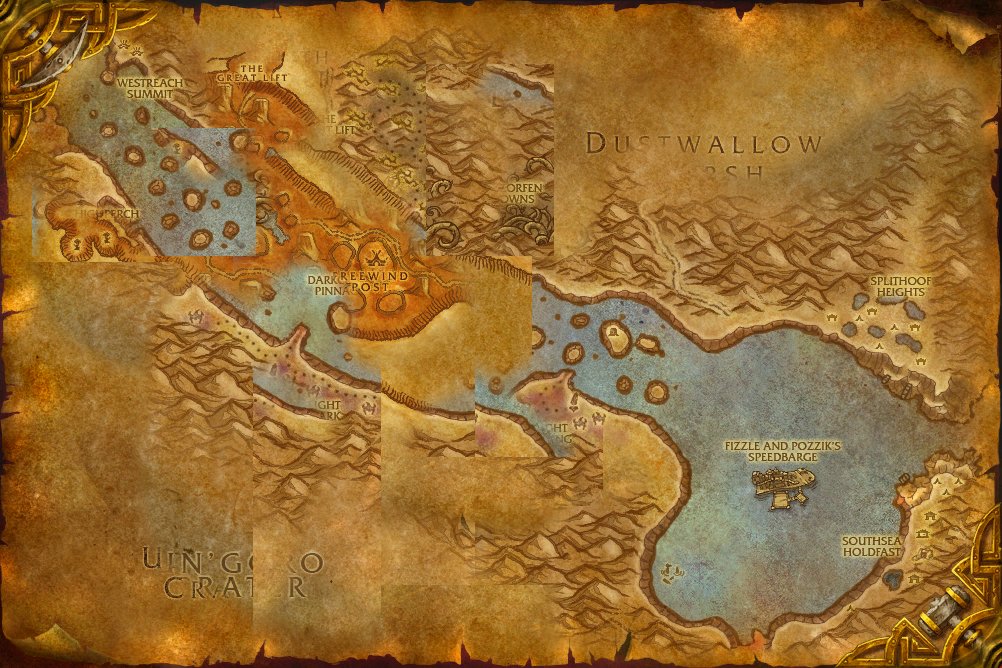 Thousand Needles map