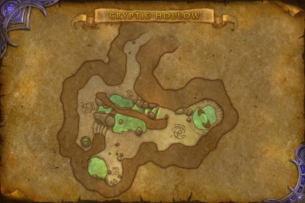 Cryptic Hollow map