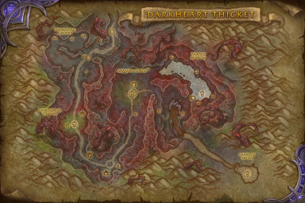 Darkheart Thicket map