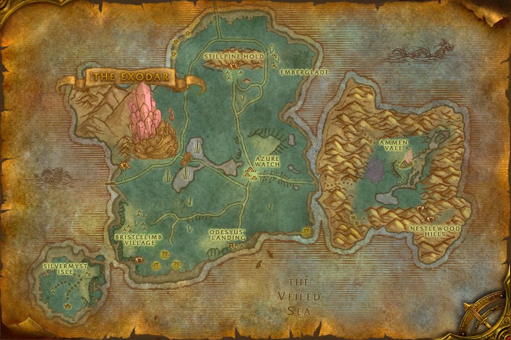 Azuremyst Isle map