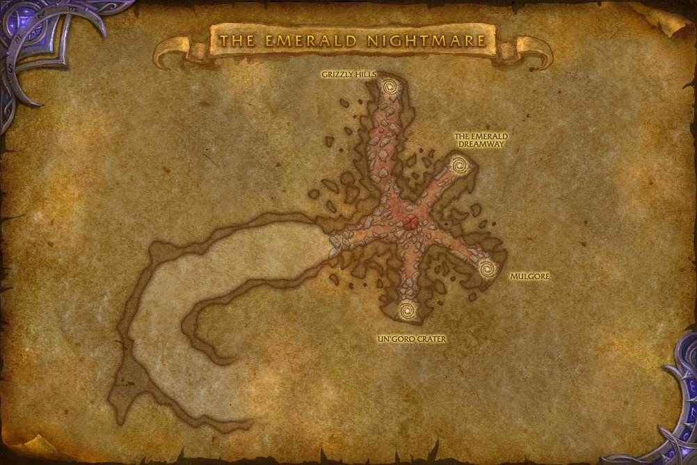 The Emerald Nightmare map