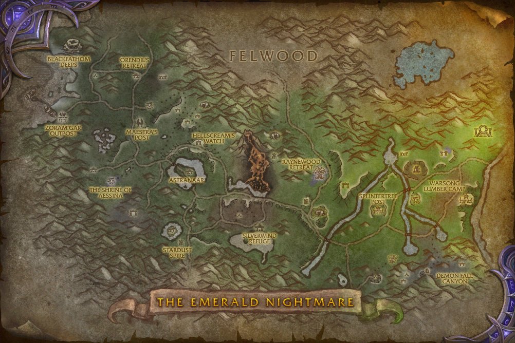 The Emerald Nightmare map
