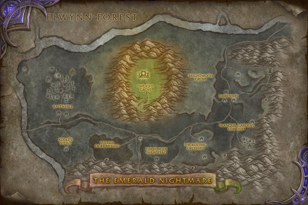 The Emerald Nightmare map