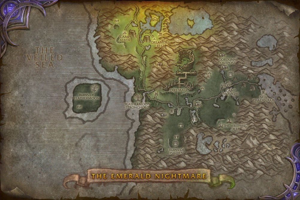 The Emerald Nightmare map