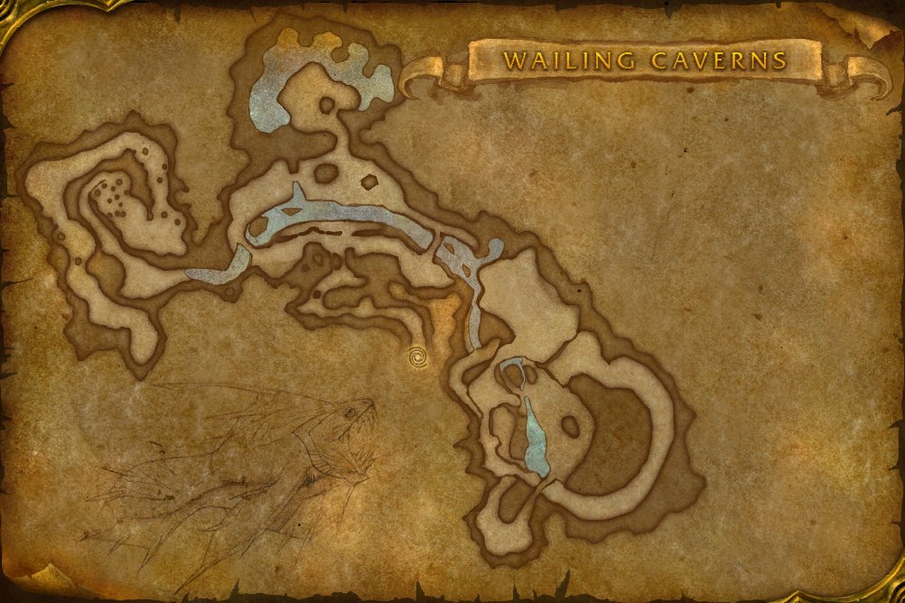 Wailing Caverns map