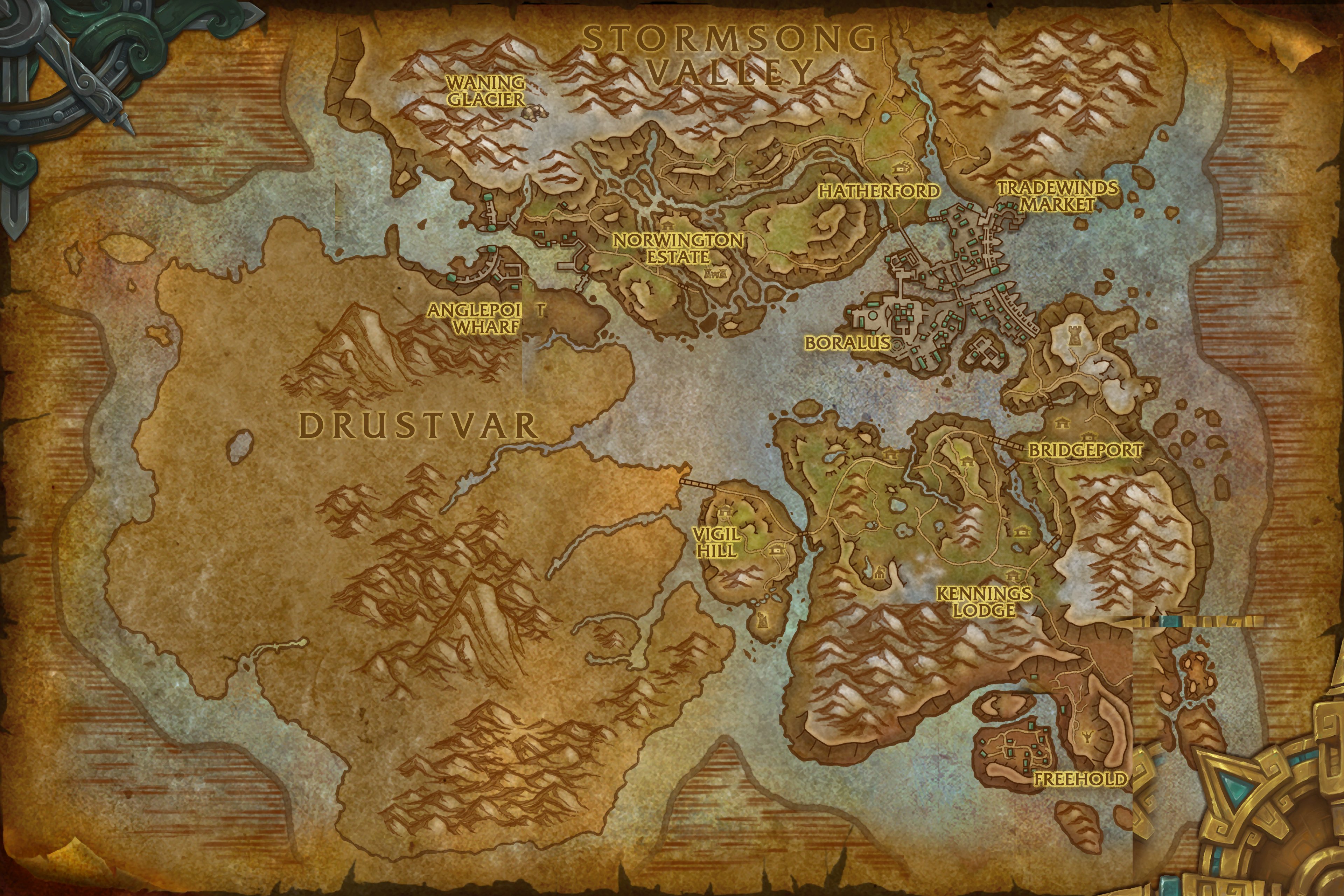 Tiragarde Sound map