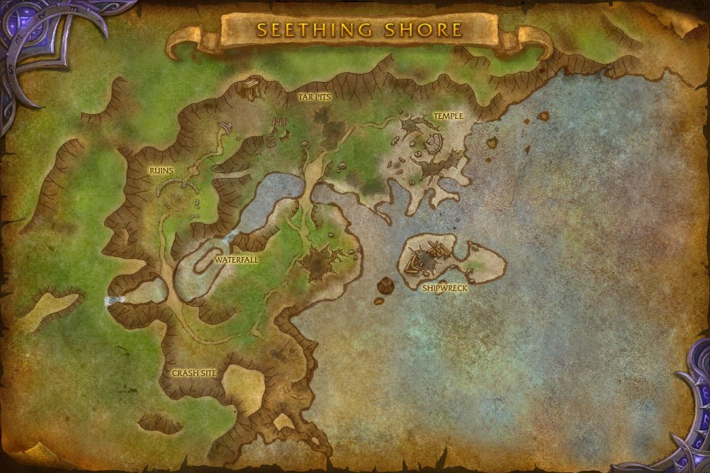 Seething Shore map