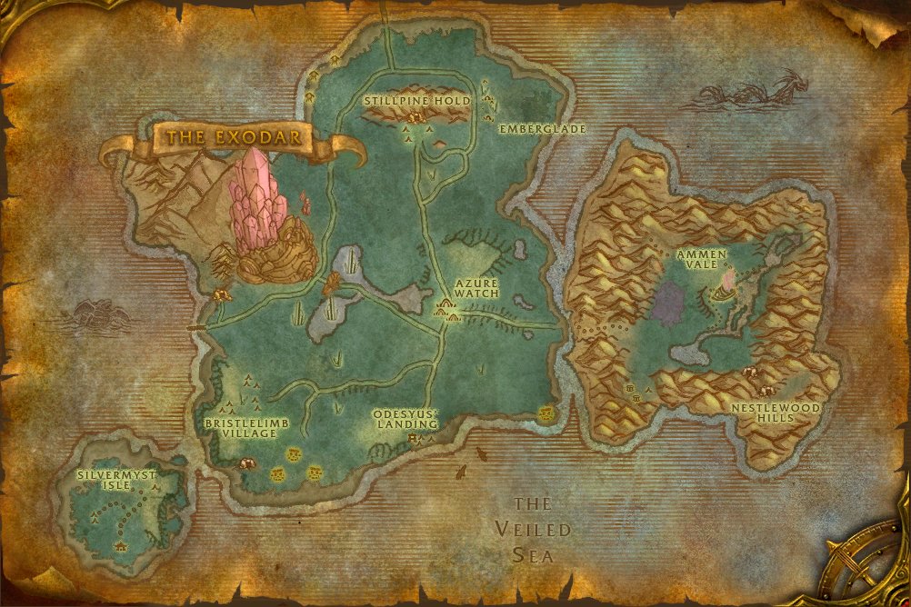 Azuremyst Isle map